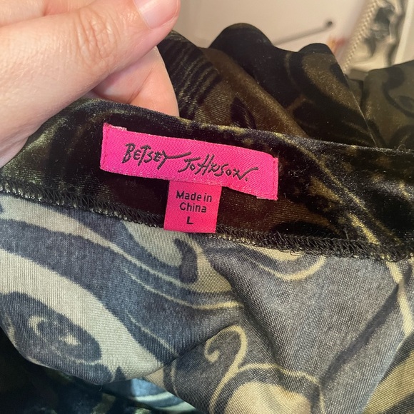 Betsey Johnson Black and Gold A-Line Mini Dress - Picture 4 of 6